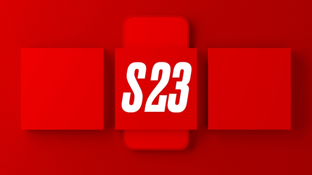 Rotes Bild mit S23-Schriftzug