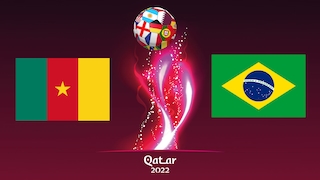 Kamerun – Brasilien, Weltmeisterschaft 2022 FAHNEN, POKAL ALLES