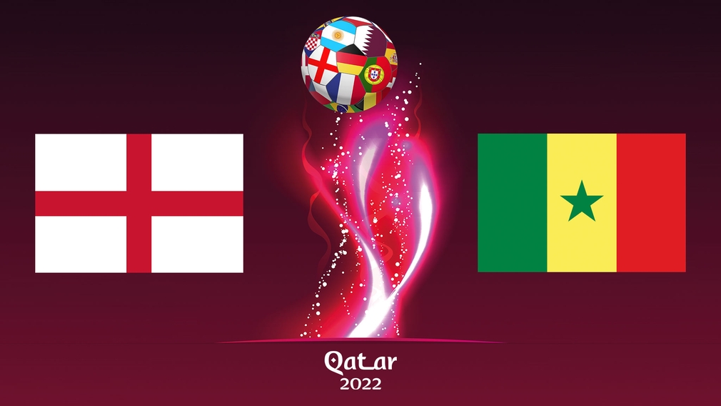 England gegen Senegal, Achtelfinale, Weltmeisterschaft 2022 FAHNEN, POKAL ALLES