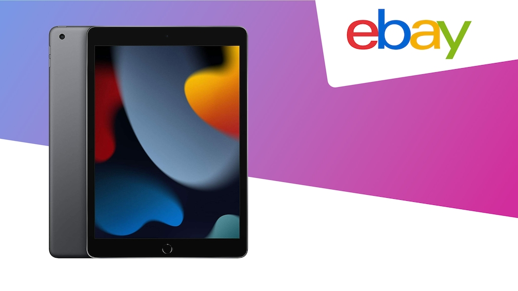Apple iPad (2021) neben Ebay-Logo