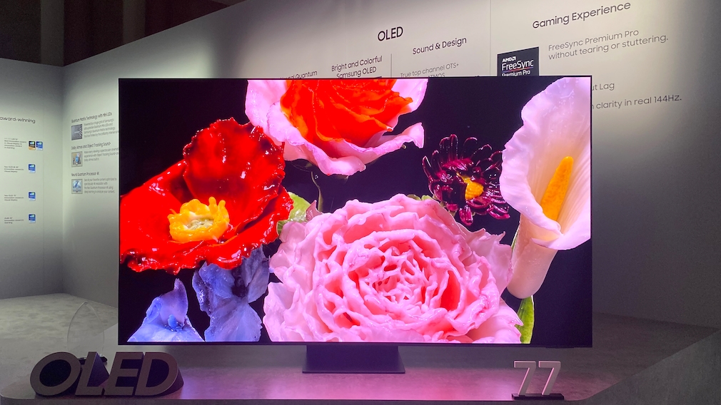 Samsung GQ77S95C: Den OLED-Fernseher gibt es außer in 77 Zoll auch in 55 und 65 Zoll.