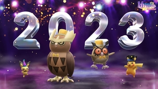 Poster zum Neujahrs-Event 2023 in Pokémon GO.