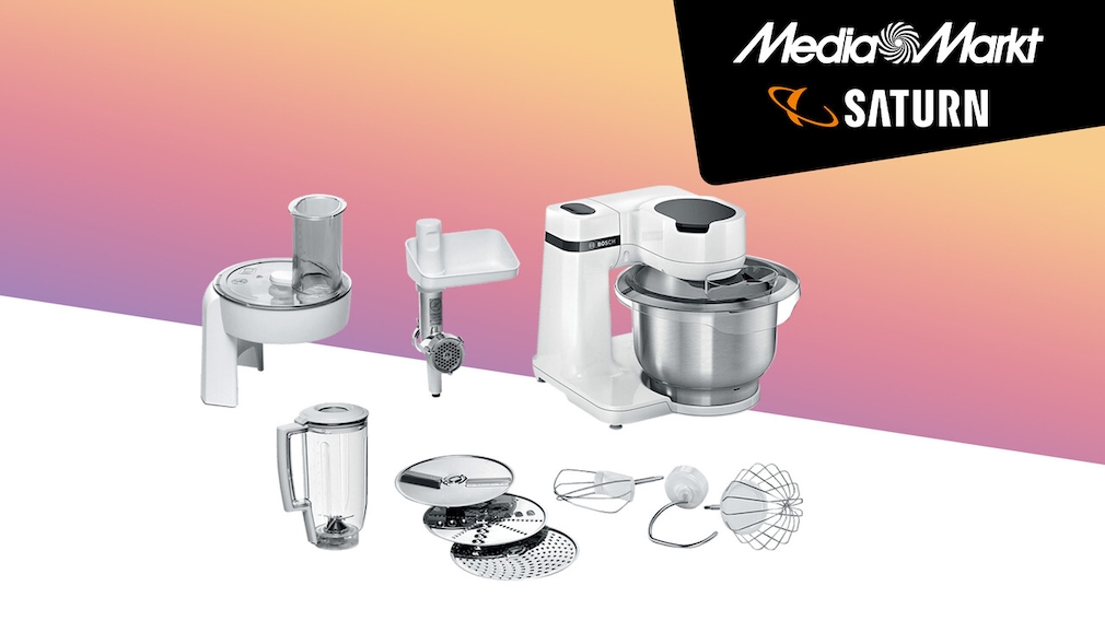 Bosch Küchenmaschine: Jetzt 55 Prozent günstiger im Netz! Küchenmaschine Bosch MUMS2EW30 bei Media Markt und Saturn im Angebot
