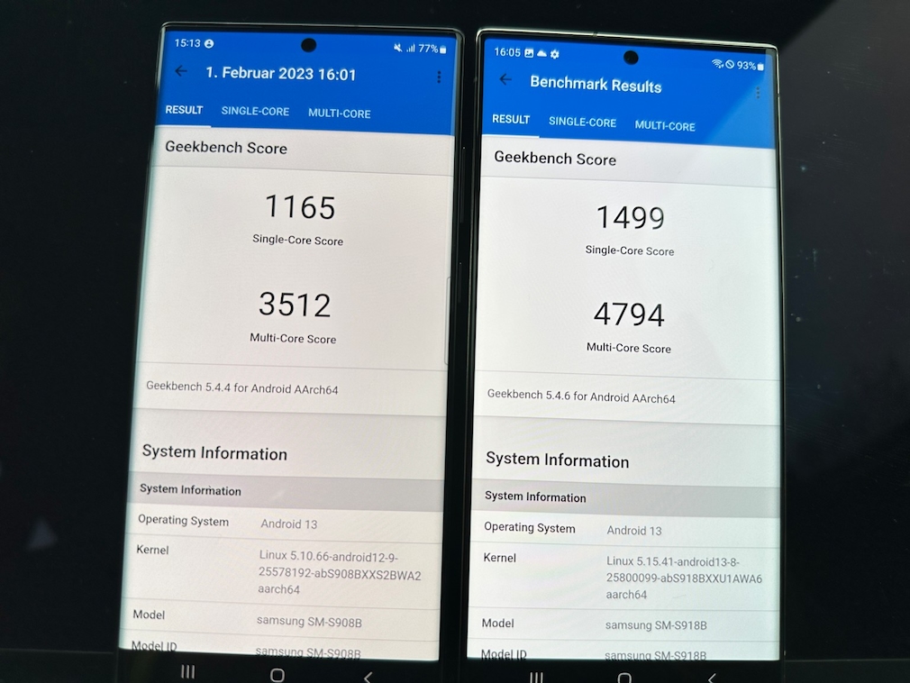Galaxy Note20 Note 20 Ultra Geekbench Score Geekbench Samsung