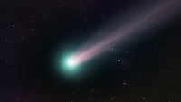 Grüner Komet im All
