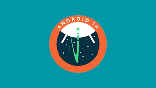 Das Android-14-Logo.