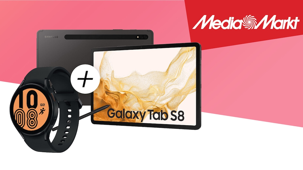 Samsung-Bundle bei Media Markt: Galaxy Tab S8 + Watch 4