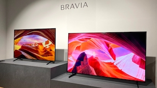Neue Sony-Fernseher 2023: Das LCD-Modell Bravia X75WL (links) gibt es bis 75 Zoll, den X80L sogar bis 85 Zoll.