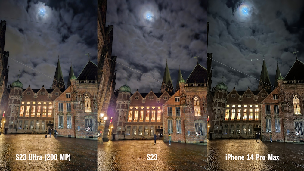 Nachtfoto im Vergleich: Samsung S23, S23 Ultra, iPhone 14 Pro Max