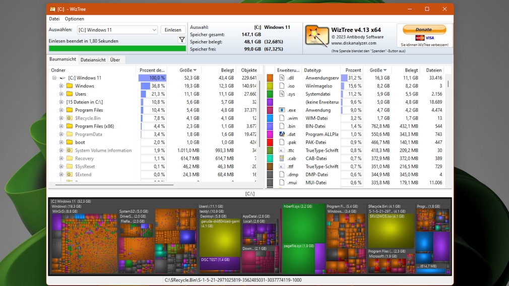 Speicherfresser finden: HDD und SSD analysieren und ausmisten - COMPUTER  BILD
