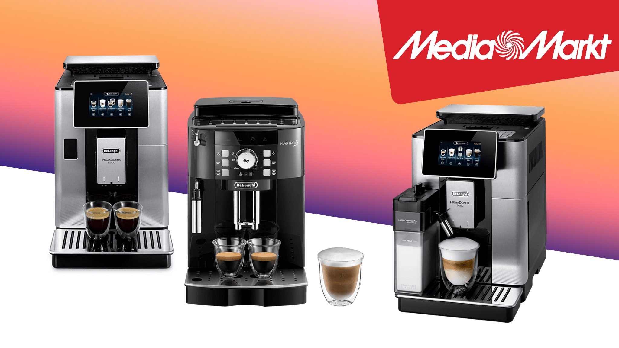 De'Longhi-Kaffeevollautomaten: Bei Media Markt dank Aktion Rabatte sichern