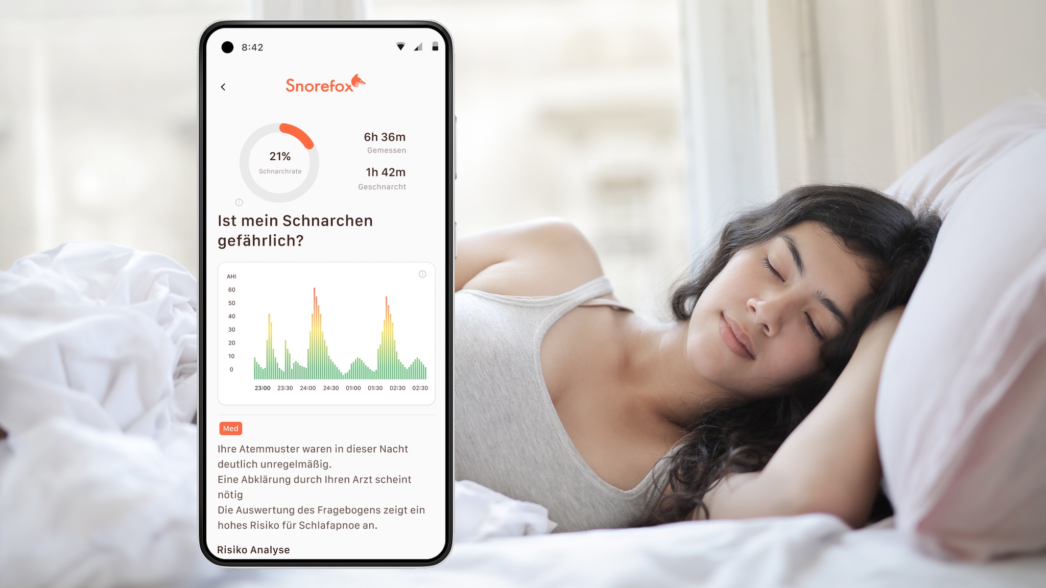 Snorefox: App erkennt Schlafapnoe per KI