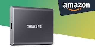 Samsung-SSD neben Amazon-Logo