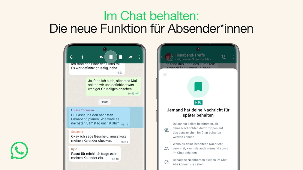 WhatsApp Selbstlöschende Nachrichten lassen sich bald speichern COMPUTER BILD