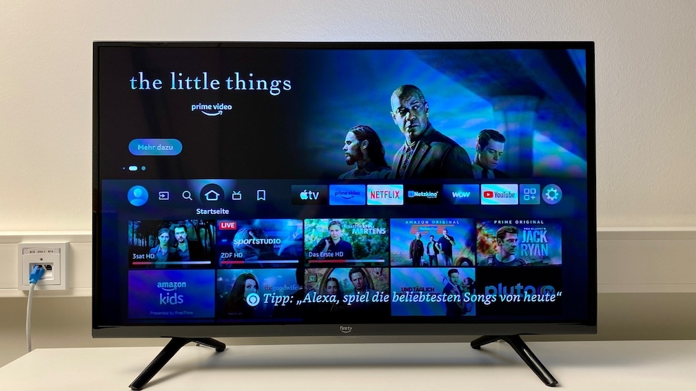 Der Startbildschirm des Amazon Fire TV 2 ist von den Streaming-Sticks bekannt, ebenso Bedienkonzept und App-Auswahl.