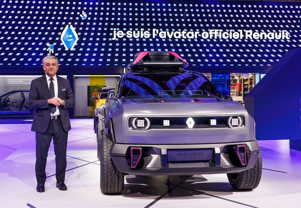 Renault-Chef Luca de Meo bei der Vorstellung eines Konzepwagens im Jahr 2022. 