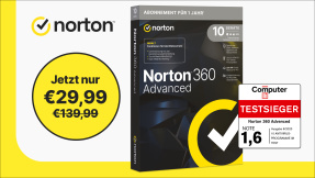 Norton 360 Advanced: Sparen Sie jetzt 77% mit dem Testsieger!
