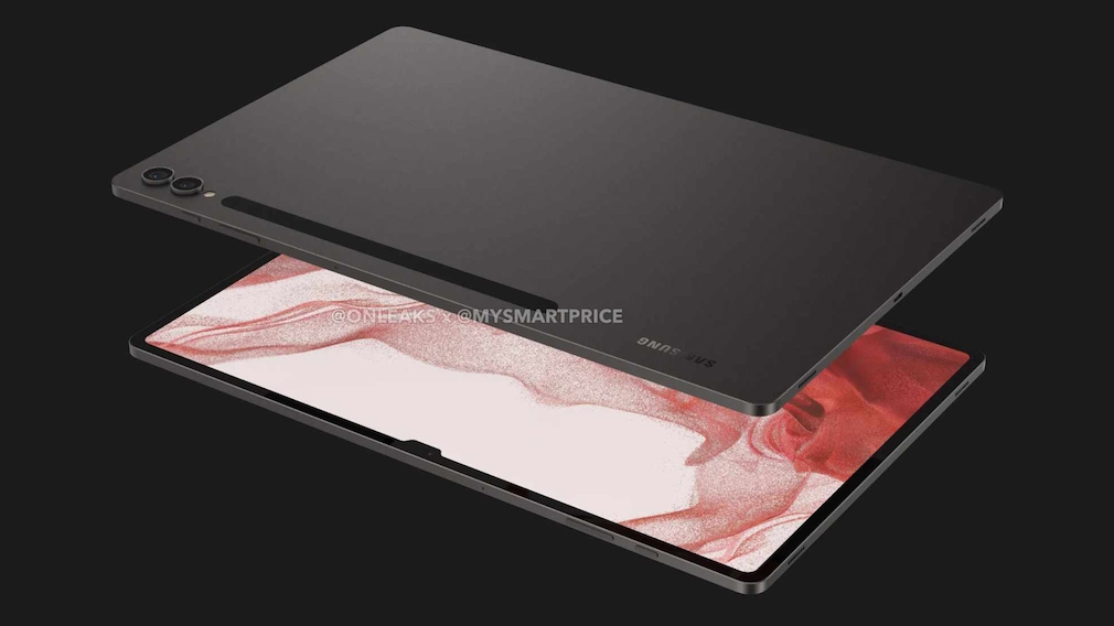 Render-Bilder von einem Tablet vor schwarzem Hintergrund.