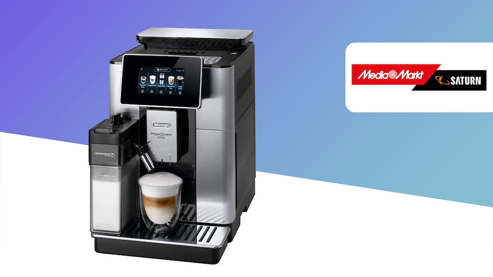 De'Longhi-Kaffeevollautomat im Angebot: Mit Mahlwerk, Milchaufschäumer & 21 Rezepten