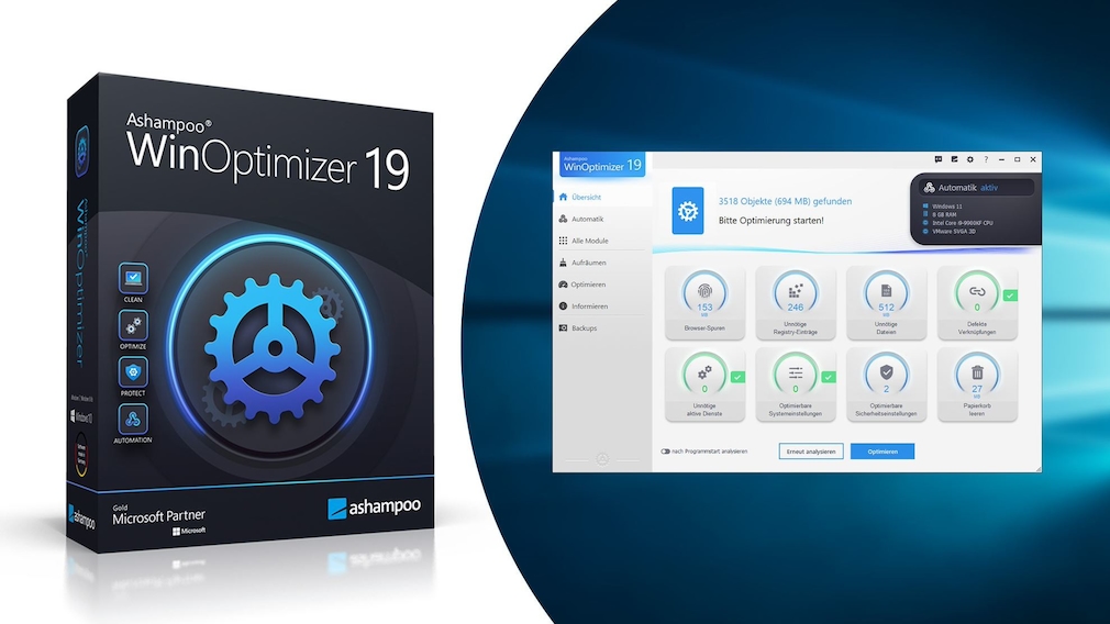 Ashampoo Winoptimizer 2022 -- Kostenlose Vollversion Ashampoo-Gratis-Vollversionen: Diese fünf Programme sind spitze