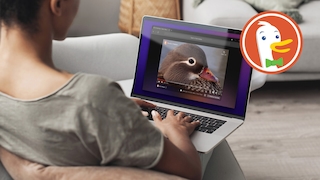DuckDuckGo Browser auf einem Laptop