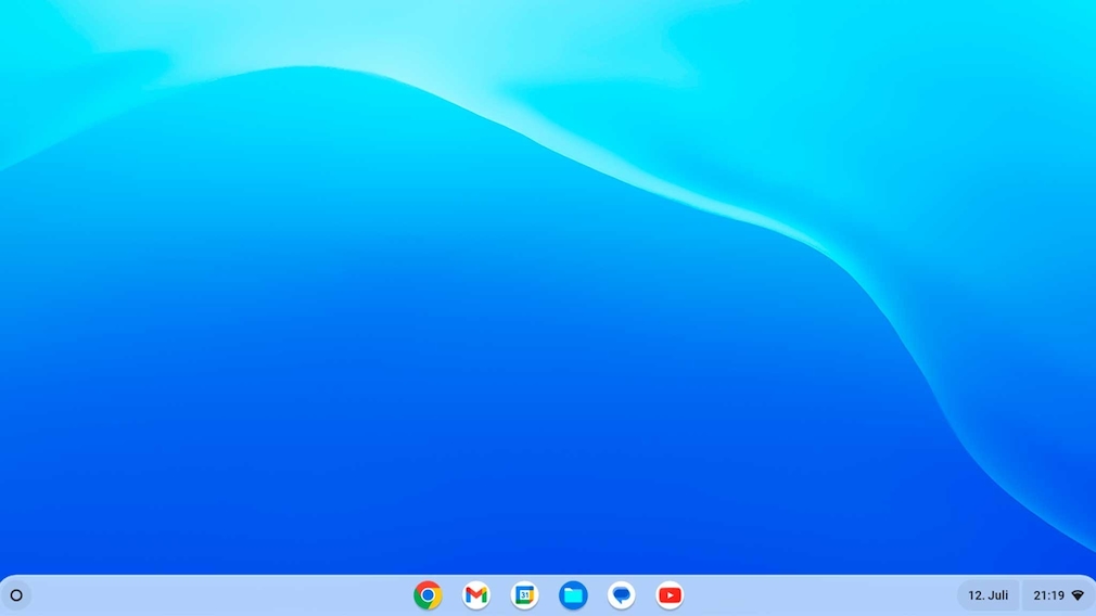 Startscreen von ChromeOS Flex