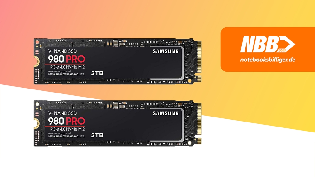 Notebooksbilliger: Zwei Samsung-SSD 980 Pro mit 2 TB zum Sparpreis ...