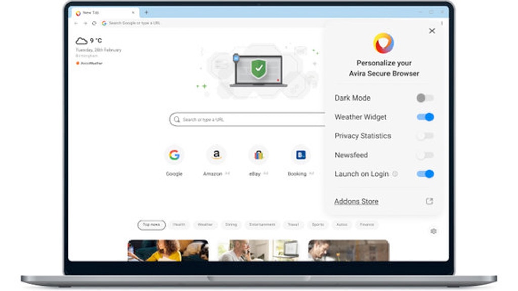 Security (powered by Genesis): Avira Secure Browser