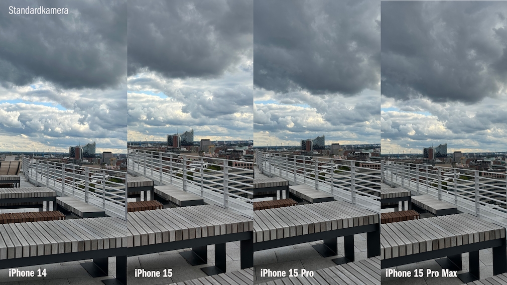 Foto-Vergleich: Aufnahmen mit Standardkamera (1 x) bei Tag
