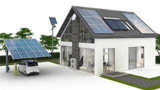 Haus mit Solarcarport