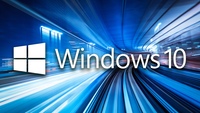 Windows 10 Logo mit farbigem Hintergrund 