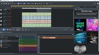 Screenshot aus Magix Music Maker mit kostenlosen Soundpaketen