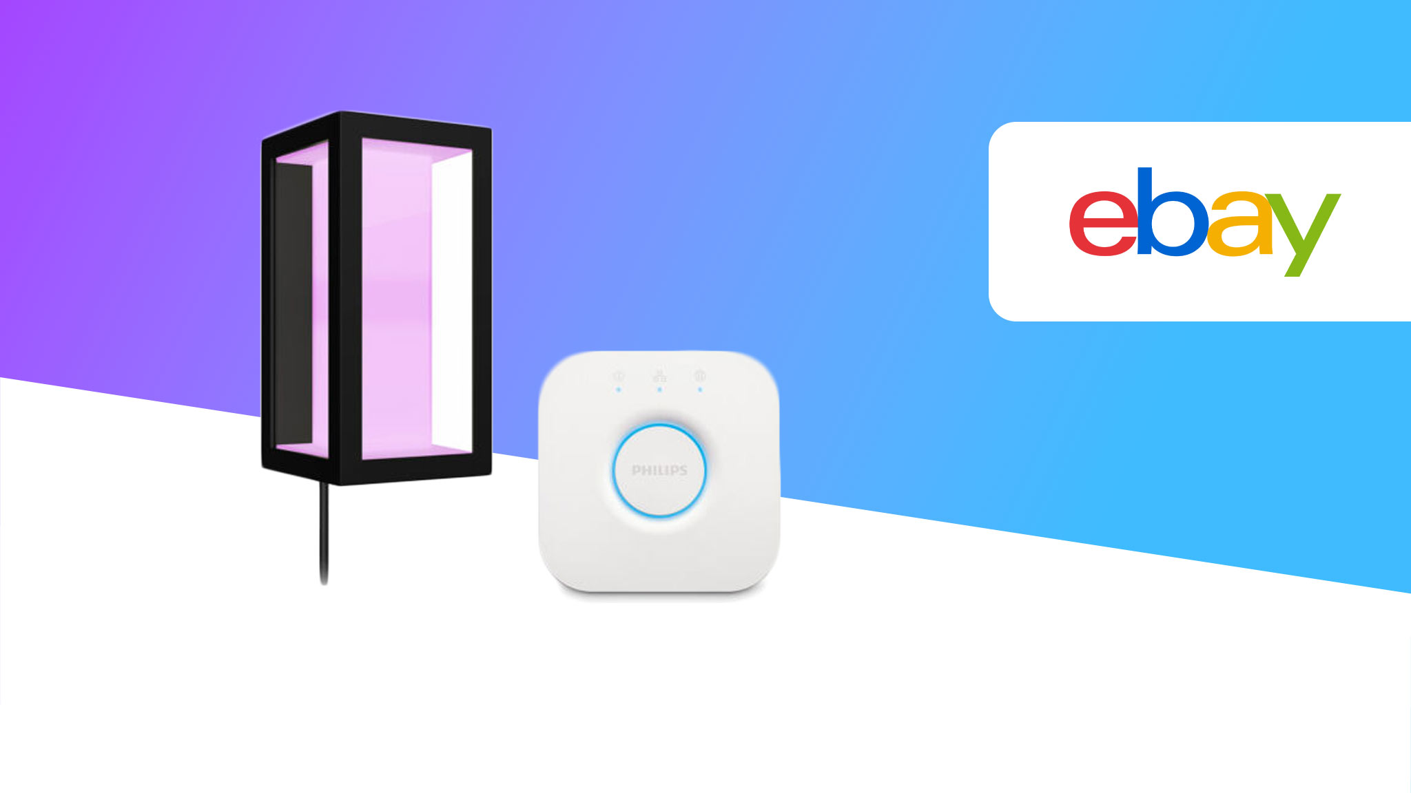 Philips HueWandleuchte mit Hue Bridge zum