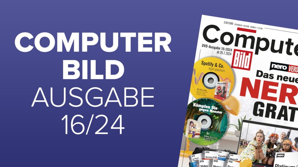 Heftvorschau: Das bietet die COMPUTER BILD 16/2024