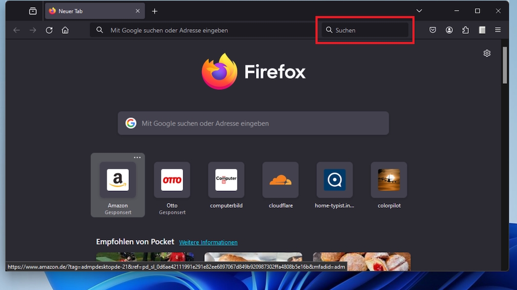 Firefox: Suchfeld einblenden – so gehen Sie vor, um zu googeln Firefox: Suchfeld einblenden – so gehen Sie vor, um zu googeln