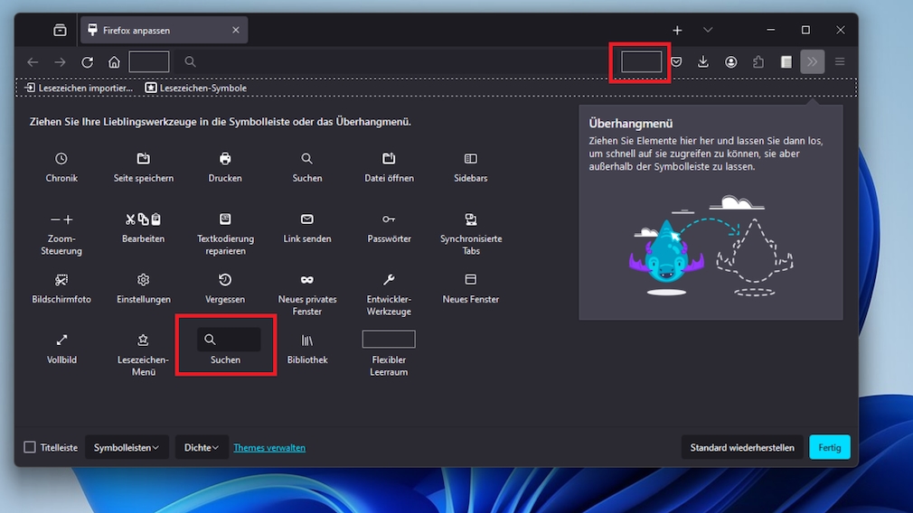 Firefox: Suchfeld einblenden – so gehen Sie vor, um zu googeln Firefox: Suchfeld einblenden – so gehen Sie vor, um zu googeln