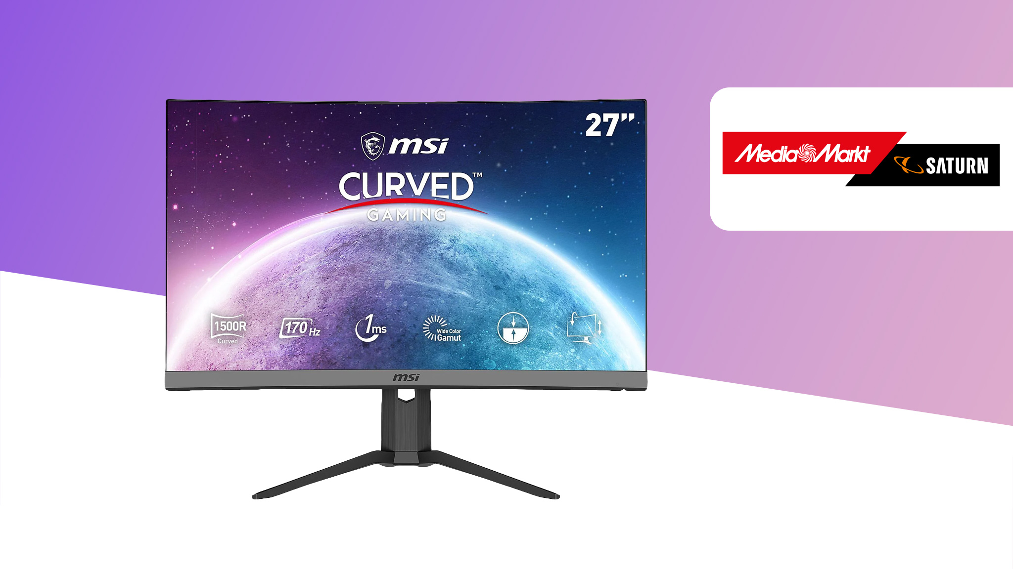 MSI G272CQPDE: Monitor mit 27 Zoll, WQHD und 170 Hertz reduziert ...