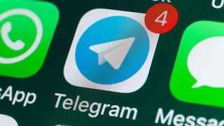 Telegram-Logo auf Handy