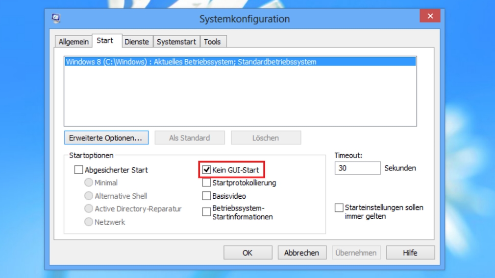 Windows "Kein GUIStart" geheimer Bootscreen in Windows Vista COMPUTER BILD