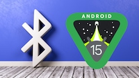 Bluetooth-Logo neben Android 15