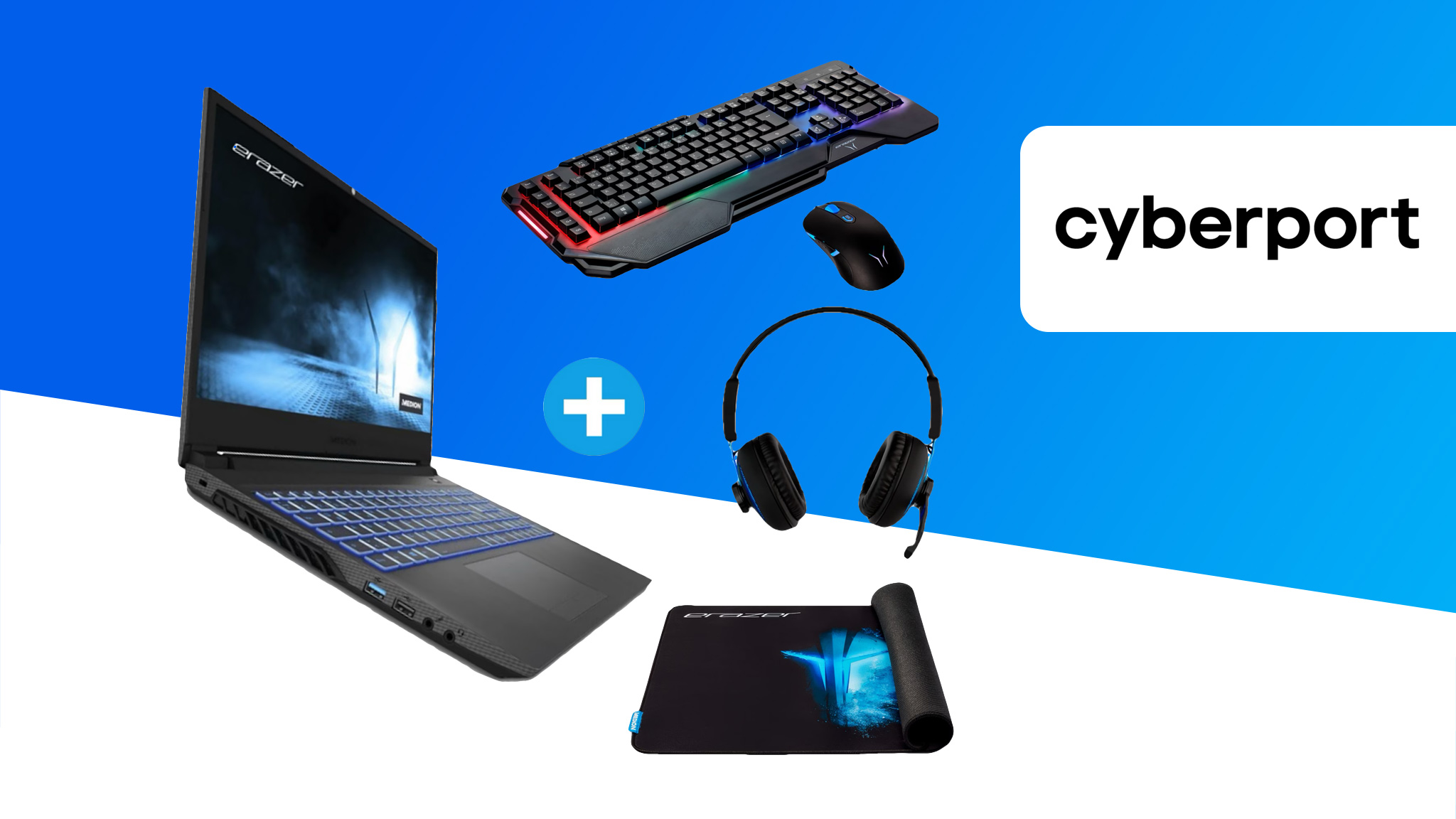 Gaming-Laptop Erazer Crawler E25 mit Maus, Tastatur, und mehr für nur 669 Euro