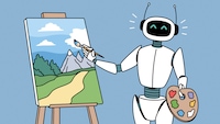 Ein Roboter der malt