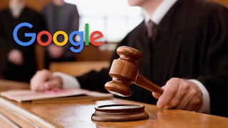 Google-Logo mit Richterhammer