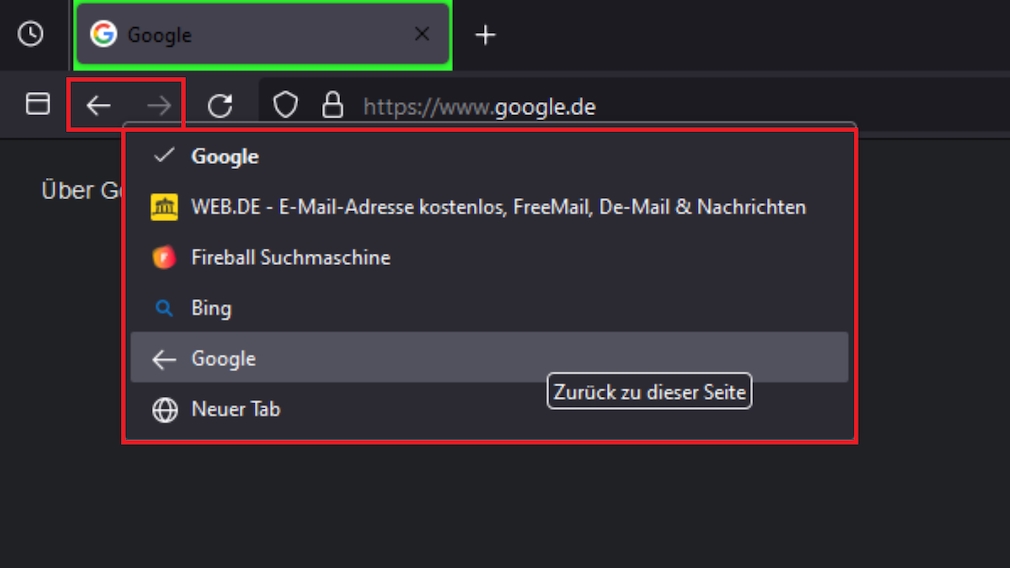 Firefox-Tab-Verlauf Firefox-Tab-Verlauf