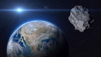 Asteroid neben Erde