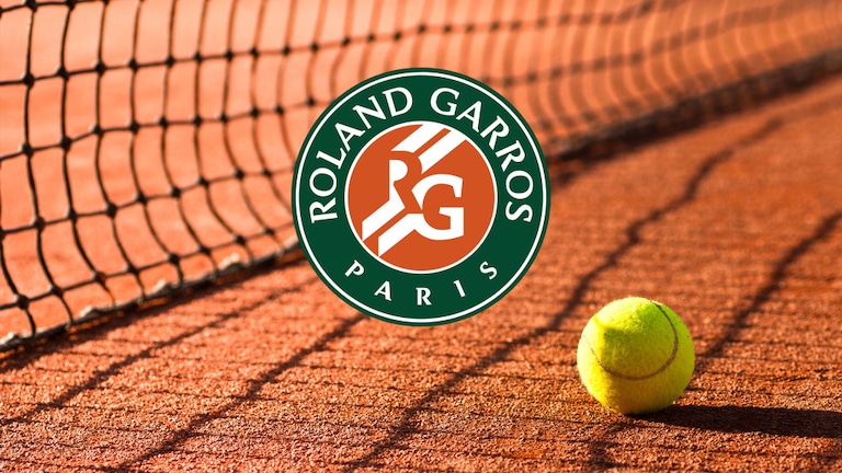 Tennis, Tennis-Stadion Stade Roland Garros, Spielfeld, Spielball, Lehm - Mineral, Roland-Garros Logo
