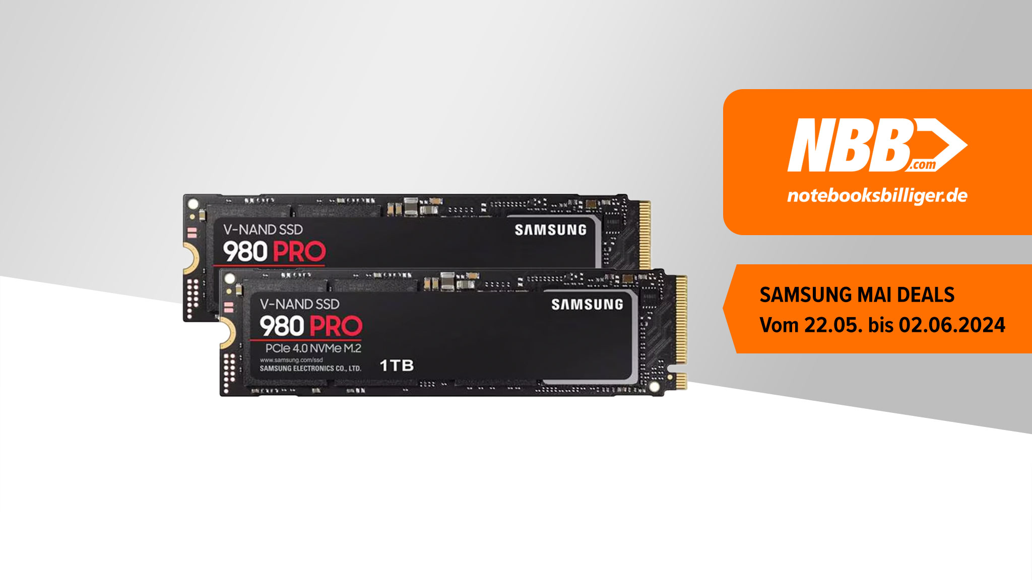 Notebooksbilliger: Zwei Samsung-SSD 980 Pro mit 1 TB zum Sparpreis ...