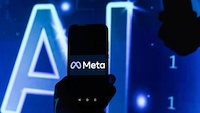 Handy mit Meta-Logo