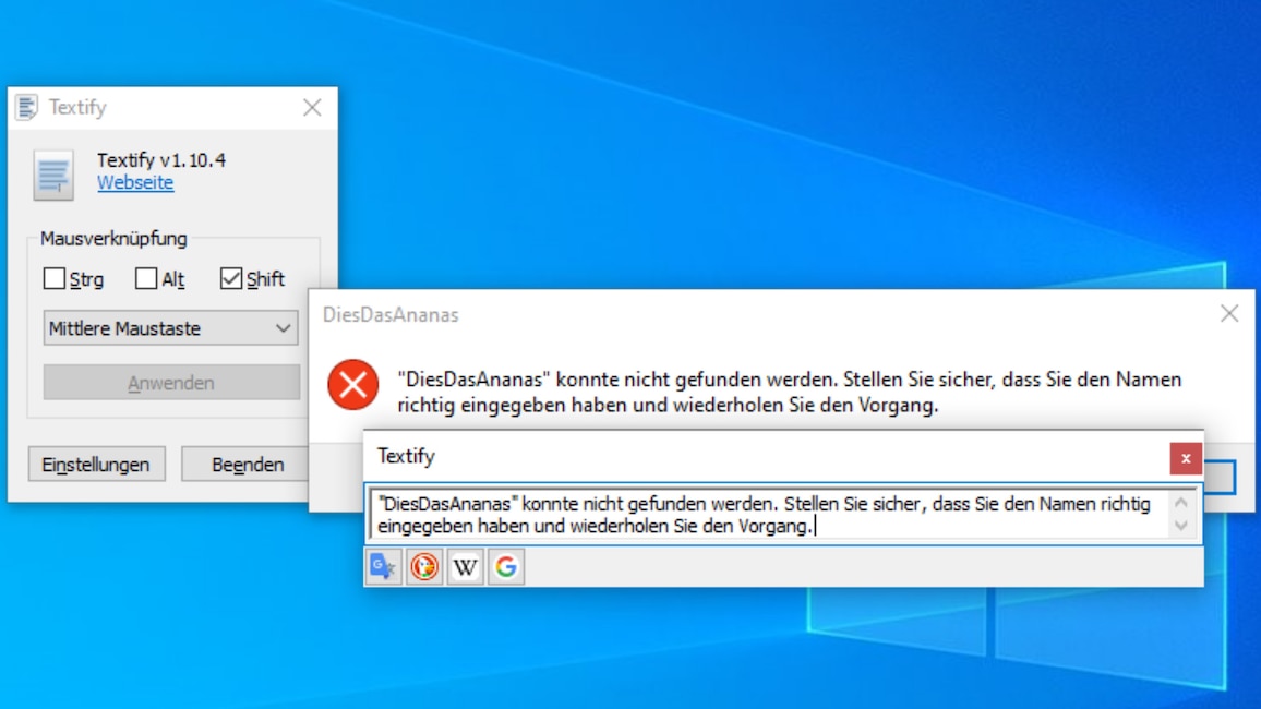Textify Windows Fehlermeldungen kopieren: Hotkey und Tools für Windows - COMPUTER BILD