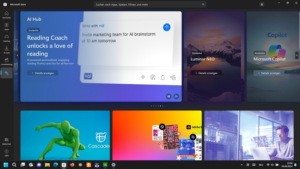 Windows-Store: AI Hub listet Apps mit künstlicher Intelligenz ...